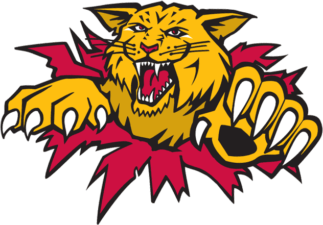 moncton wildcats 1996-pres primary logo iron on heat transfer